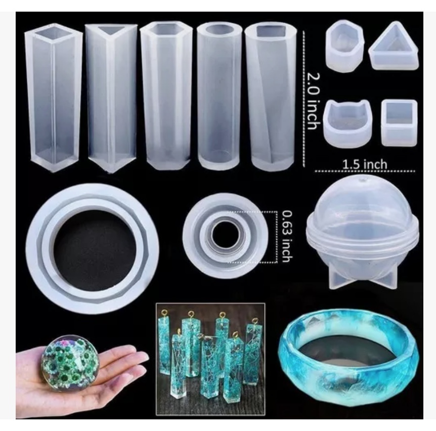 SET 326 MOLDES SILICONA PARA VELAS RESINA JOYERÍA COLLAR - 6