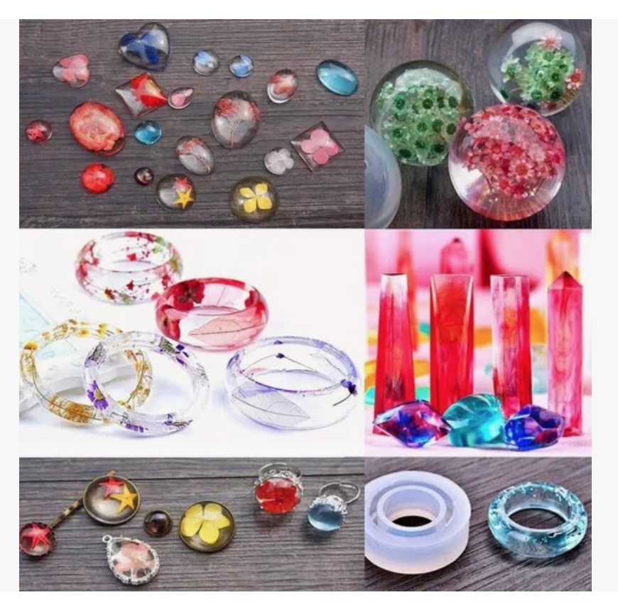 SET 326 MOLDES SILICONA PARA VELAS RESINA JOYERÍA COLLAR - 7