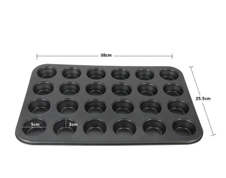 MOLDE PARA 24 CUPCAKES COLOR GRIS MOLDES PARA BROWNIE - 1
