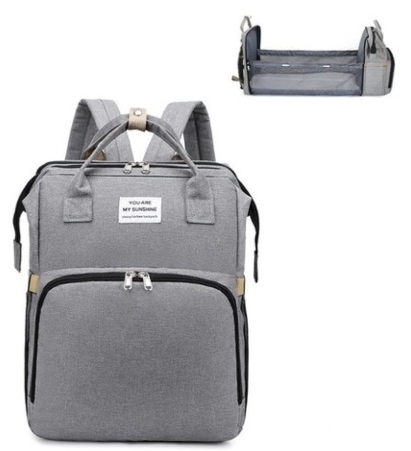 MOCHILA 3 EN 1 PAÑALERA CUNA Y MUDADOR PORTÁTIL PARA BEBÉS - 5