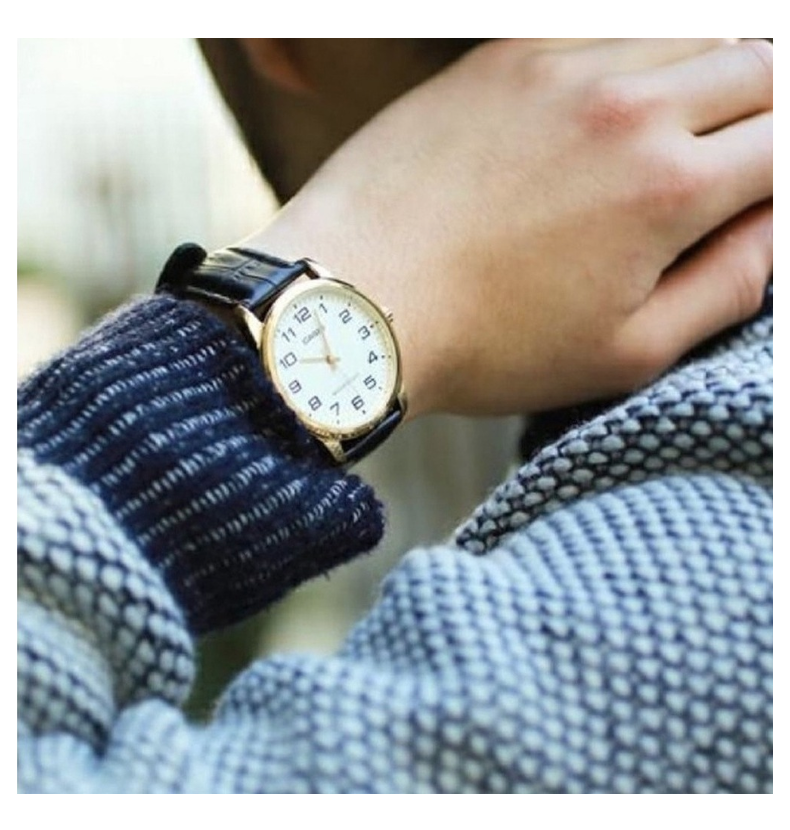 RELOJ CASIO HOMBRE ENTICER MTPV001: ESTILO CLASICODORADO S - 5