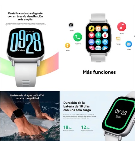 RELOJ XIAOMI UNISEX REDMI WATCH 3 ACTIVE COLOR LA CAJA NEGRO COLOR DEL BISEL NEGRO - 4