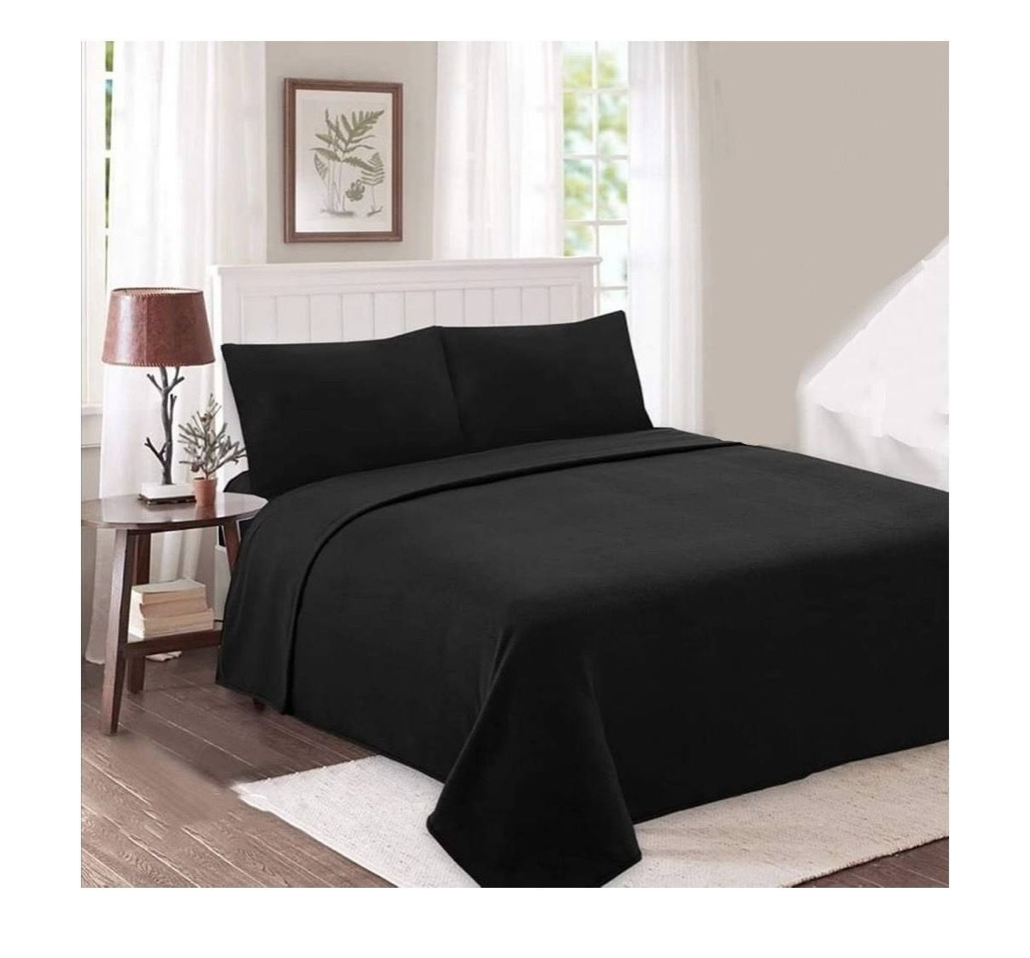 SÁBANAS INVIERNO 1.5 PLAZAS POLAR NEGRO 3 PIEZAS - 2