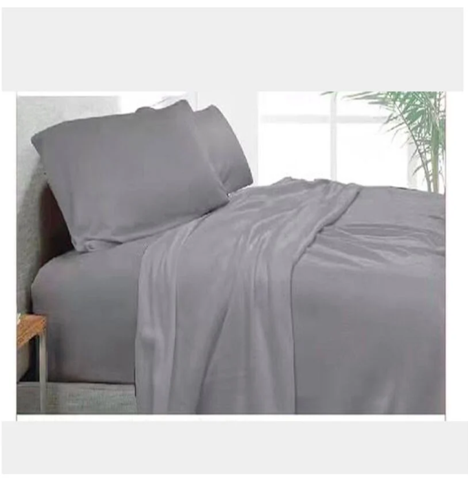 SÁBANAS MEY STOCK 1.5 PLAZAS POLAR GRIS LINDOS COLORES - 1