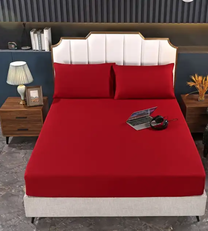 SÁBANAS MEY STOCK 1.5 PLAZAS POLAR ROJO - 3
