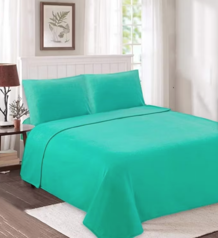SÁBANAS MEY STOCK 1.5 PLAZAS POLAR TURQUESA - 1