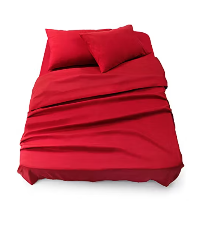 SET SÁBANAS KING POLAR ROJO LISO - 2