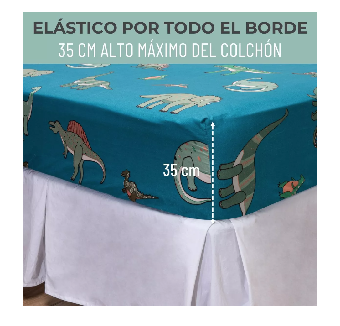 SÁBANAS RIQUI 1.5 PLAZAS MICROFIBRA MULTICOLOR ESTAMPADA NIÑO NIÑA + FUNDA ALMOHADA - 6