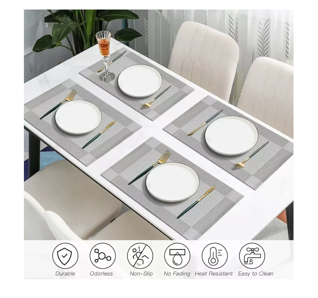 SET 6 INDIVIDUALES RIQUI IMPERMEABLE DE MESA RECTANGULAR DISEÑOS - 5