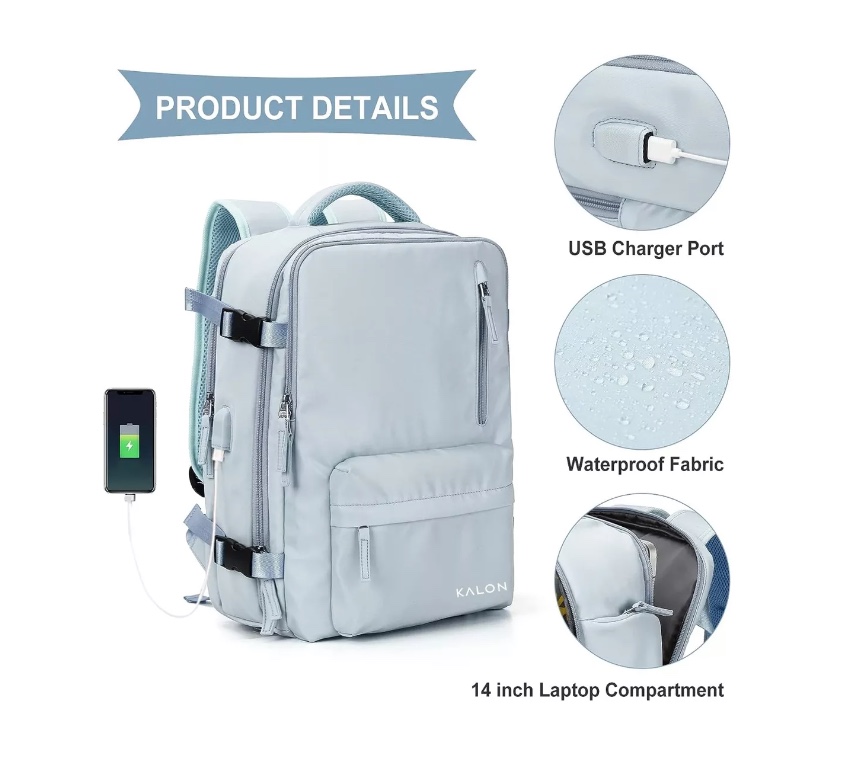 MOCHILA DE SENDERISMO IMPERMEABLE DE VIAJE GRANDE CON INTERF - 3