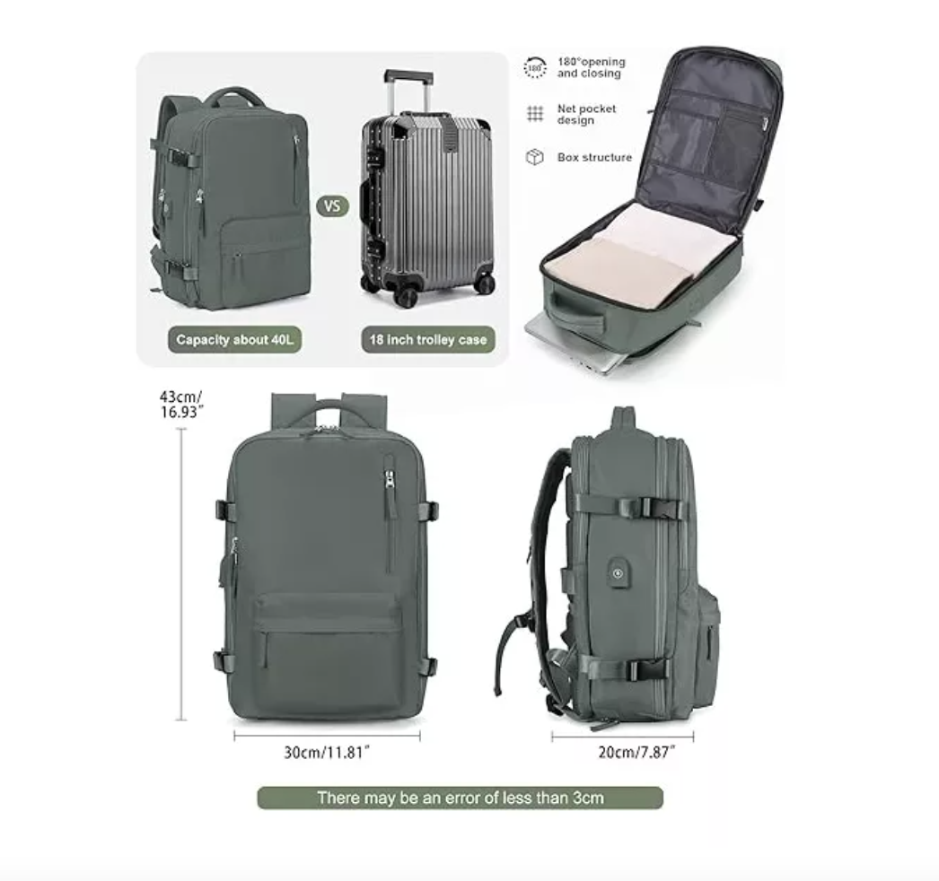 MOCHILA DE SENDERISMO IMPERMEABLE DE VIAJE GRANDE CON INTERF - 2