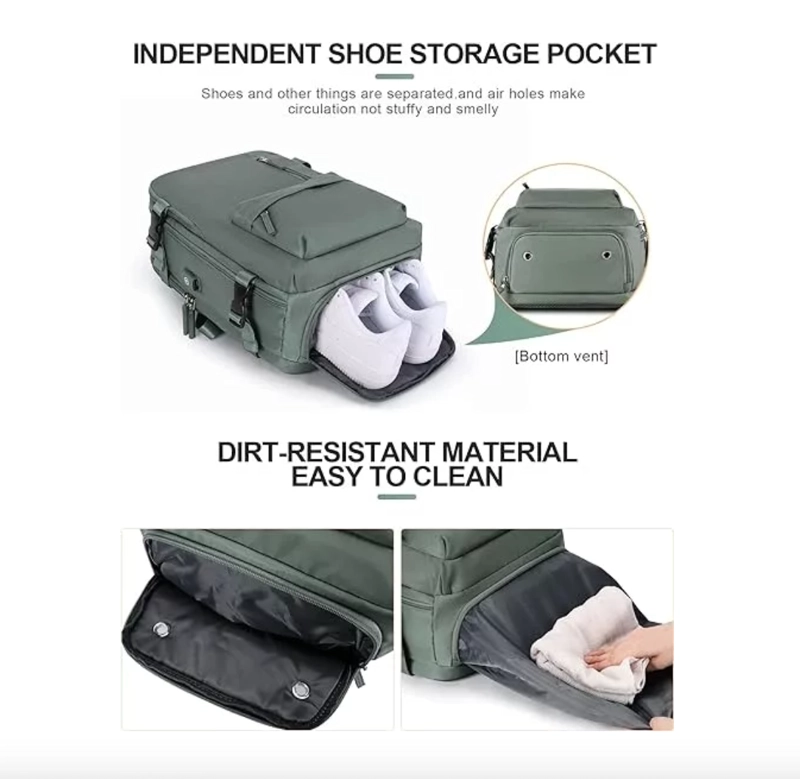 MOCHILA DE SENDERISMO IMPERMEABLE DE VIAJE GRANDE CON INTERF - 6