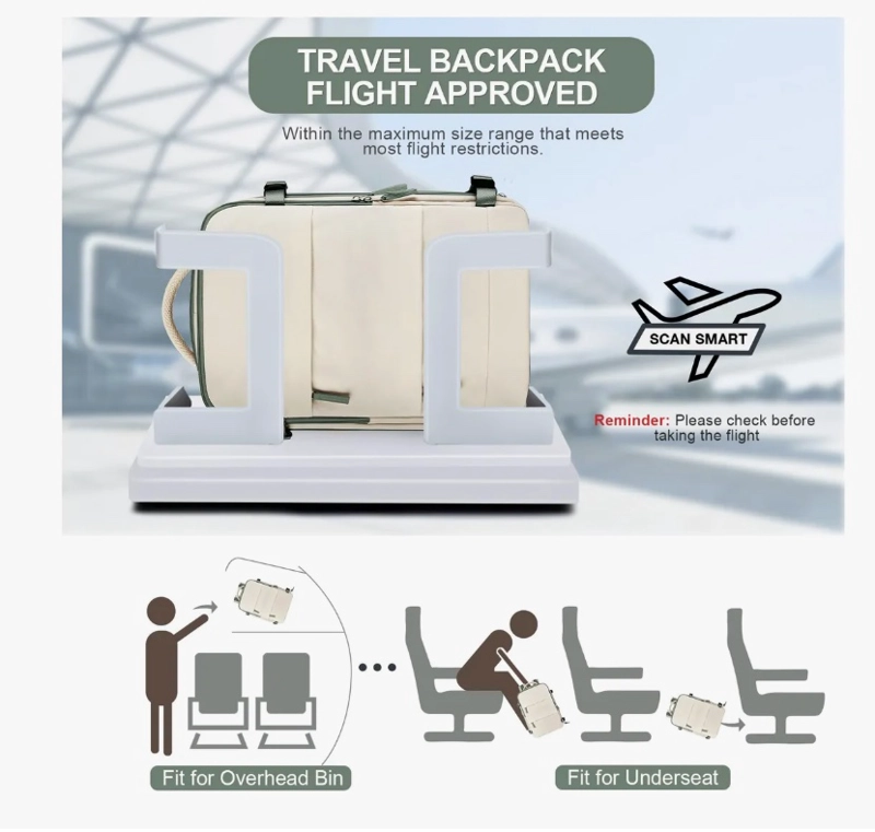 Mochila De Viaje Avión Capacidad 40l - 3