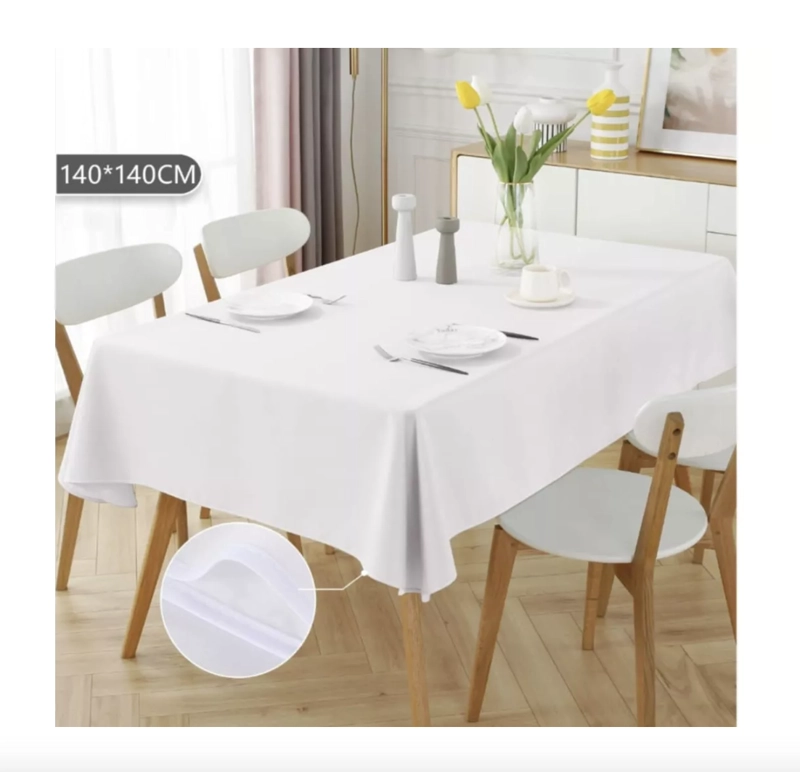 MANTEL DE MESA IMPERMEABLE LISO UNI COLOR 140X140CM - 2