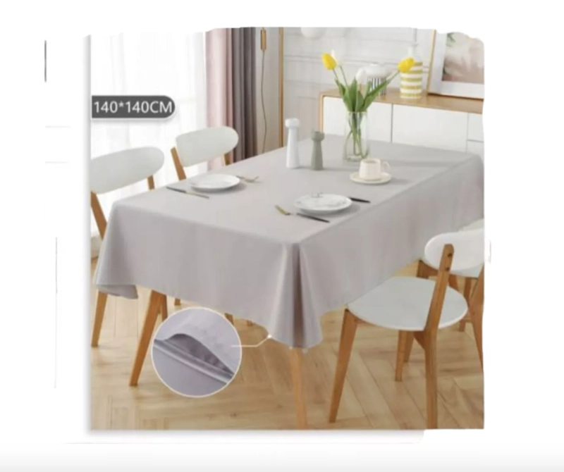 MANTEL DE MESA IMPERMEABLE LISO UNI COLOR 140X140CM - 1