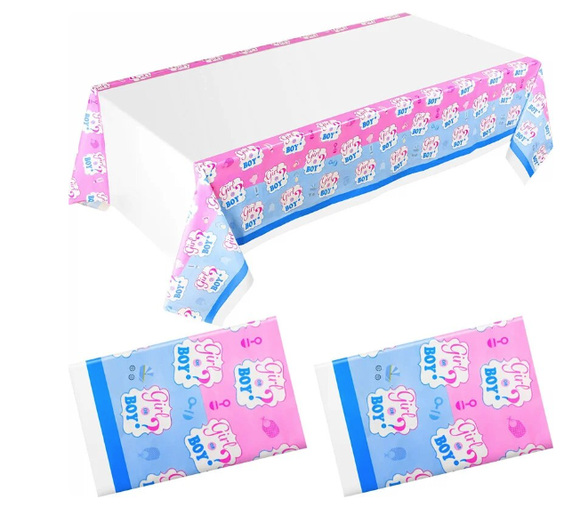 MANTEL RIQUI PLÁSTICO DECORACIÓN RECTANGULAR MOTIVO GIRL OR BOY - 1