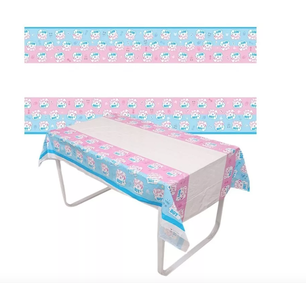 MANTEL RIQUI PLÁSTICO DECORACIÓN RECTANGULAR MOTIVO GIRL OR BOY - 2