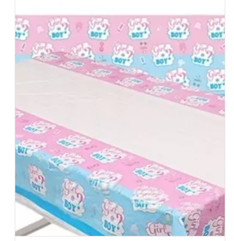 MANTEL RIQUI PLÁSTICO DECORACIÓN RECTANGULAR MOTIVO GIRL OR BOY - 3