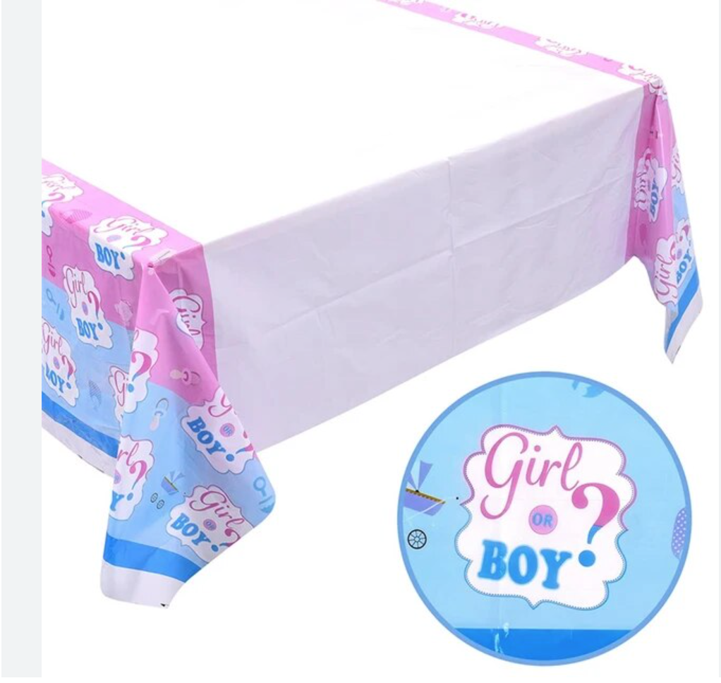 MANTEL RIQUI PLÁSTICO DECORACIÓN RECTANGULAR MOTIVO GIRL OR BOY - 4