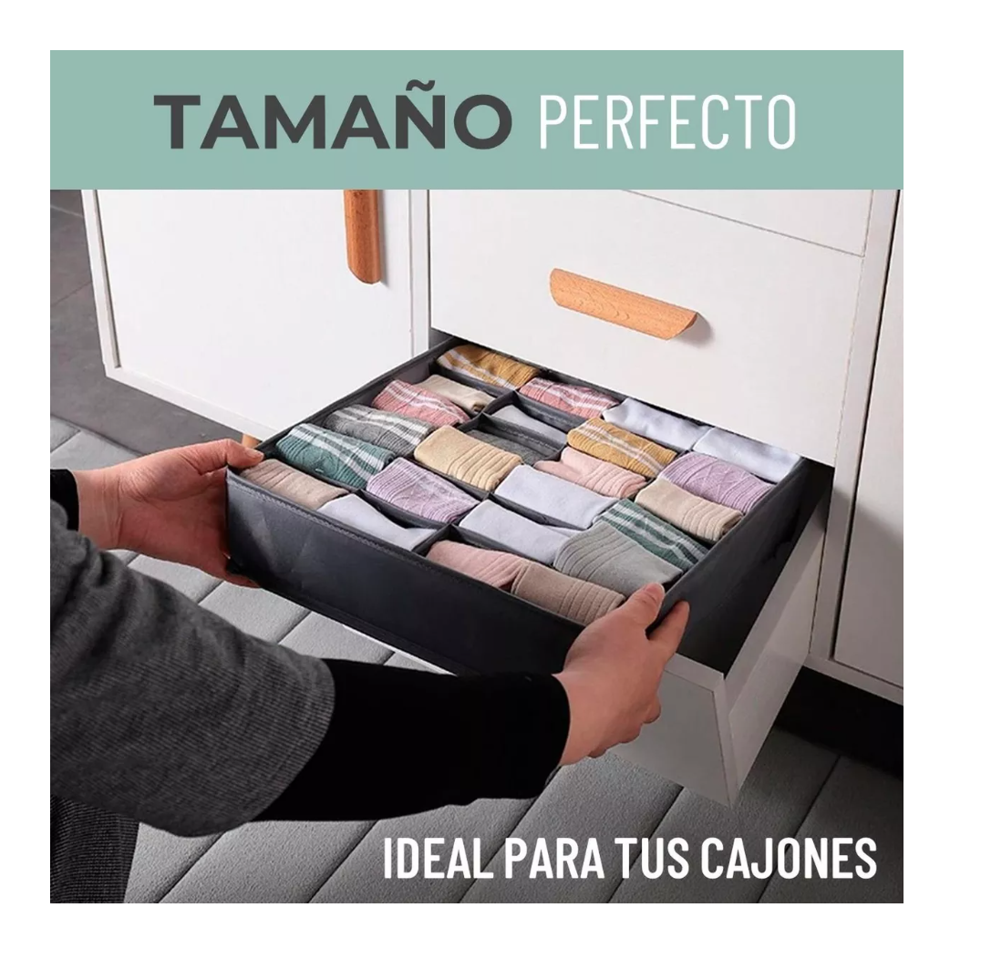 ORGANIZADOR ROPA INTERIOR DIVISOR CAJONES CASATUA SET DE 4 - 4
