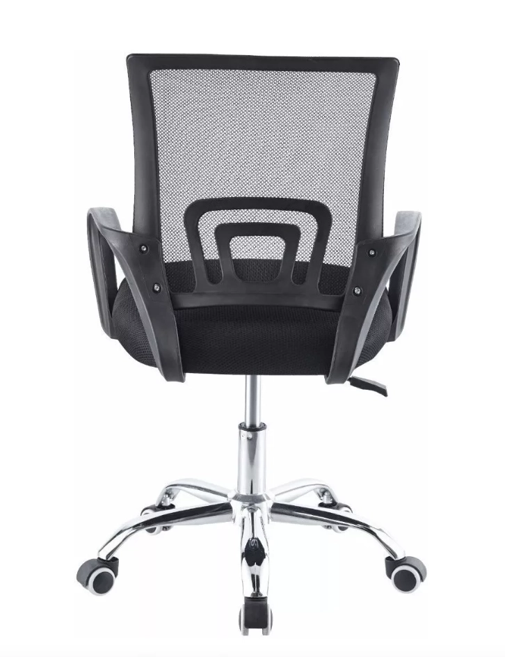 SILLA OFICINA RIQUI NEGRO BEGÔNIA NEGRA CON TAPIZADO GOMA - 4