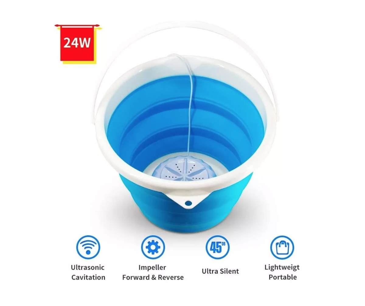 MINI LAVADORA PORTÁTIL DE 10L CON CONTROL REMOTO PLEGABLE - 4