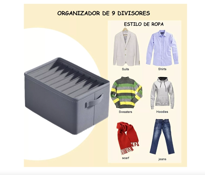 ORGANIZADOR DE ROPA INTERIOR CON 9 DIVISORES - 4