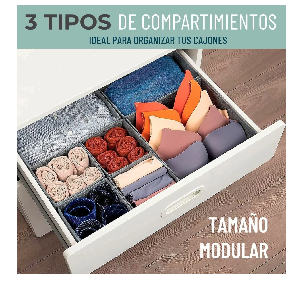 ORGANIZADOR SEPARADOR CAJONES ROPA INTERIOR CASATUA SET X 8 - 3