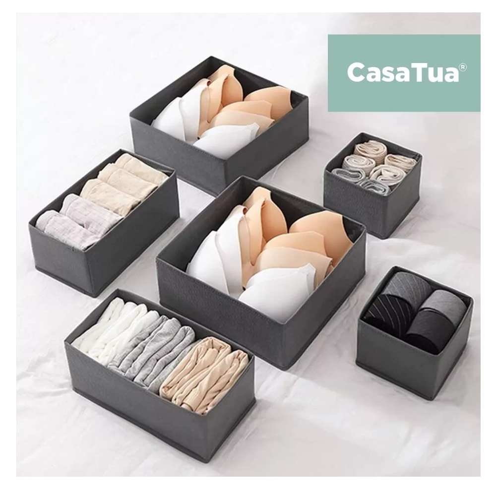 ORGANIZADOR SEPARADOR CAJONES ROPA INTERIOR CASATUA SET X 8 - 7