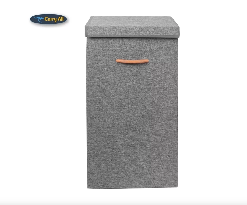 CAJA ORGANIZADORA CANASTO ROPA 78 LITROS PLEGABLE TELA CESTA - 2
