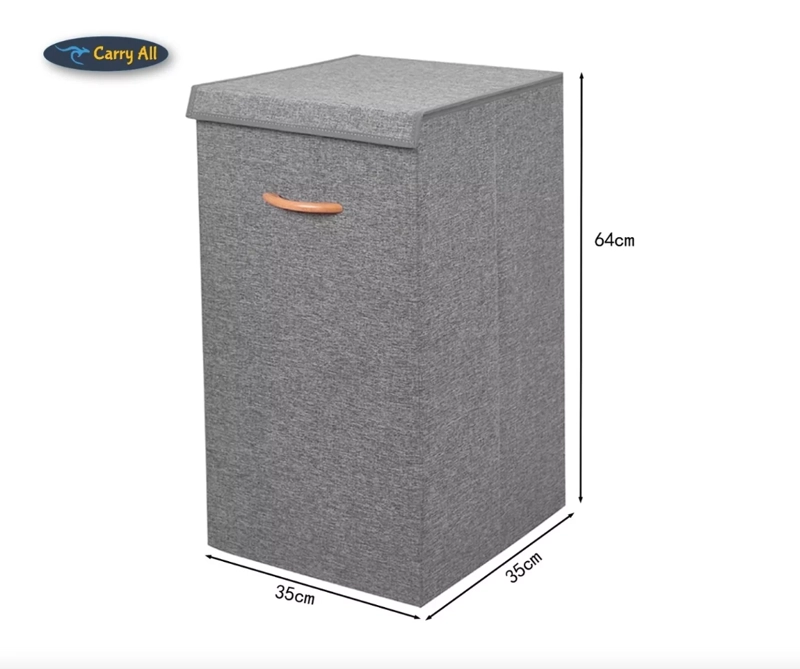 CAJA ORGANIZADORA CANASTO ROPA 78 LITROS PLEGABLE TELA CESTA - 3