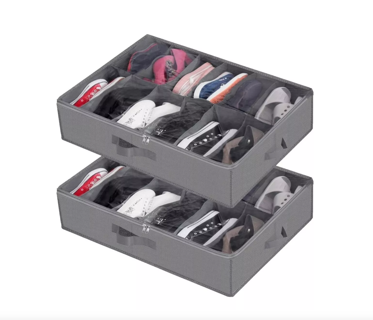 ORGANIZADOR ZAPATOS BAJO CAMA ALMACENAMIENTO ZAPATERO SET X2 - 1