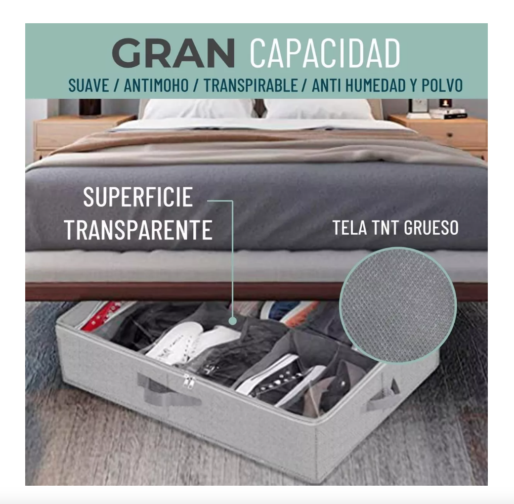 ORGANIZADOR ZAPATOS BAJO CAMA ALMACENAMIENTO ZAPATERO SET X2 - 3