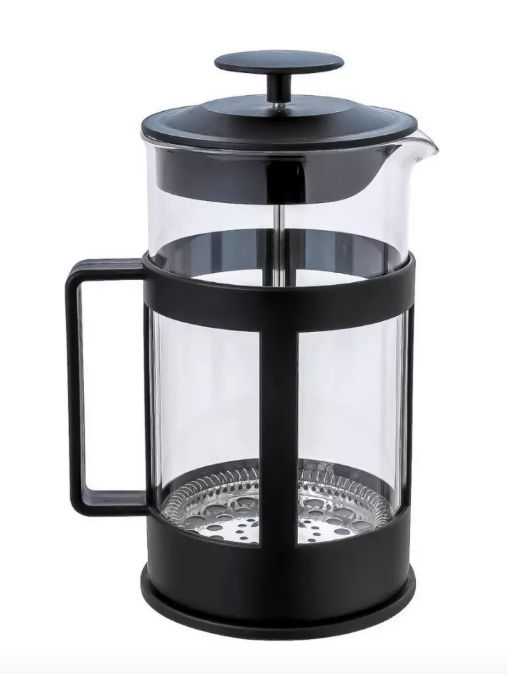 PRENSA FRANCESA CAFETERA MANUAL 600 ML GLASS CAFETIERE COLOR NEGRO - 1