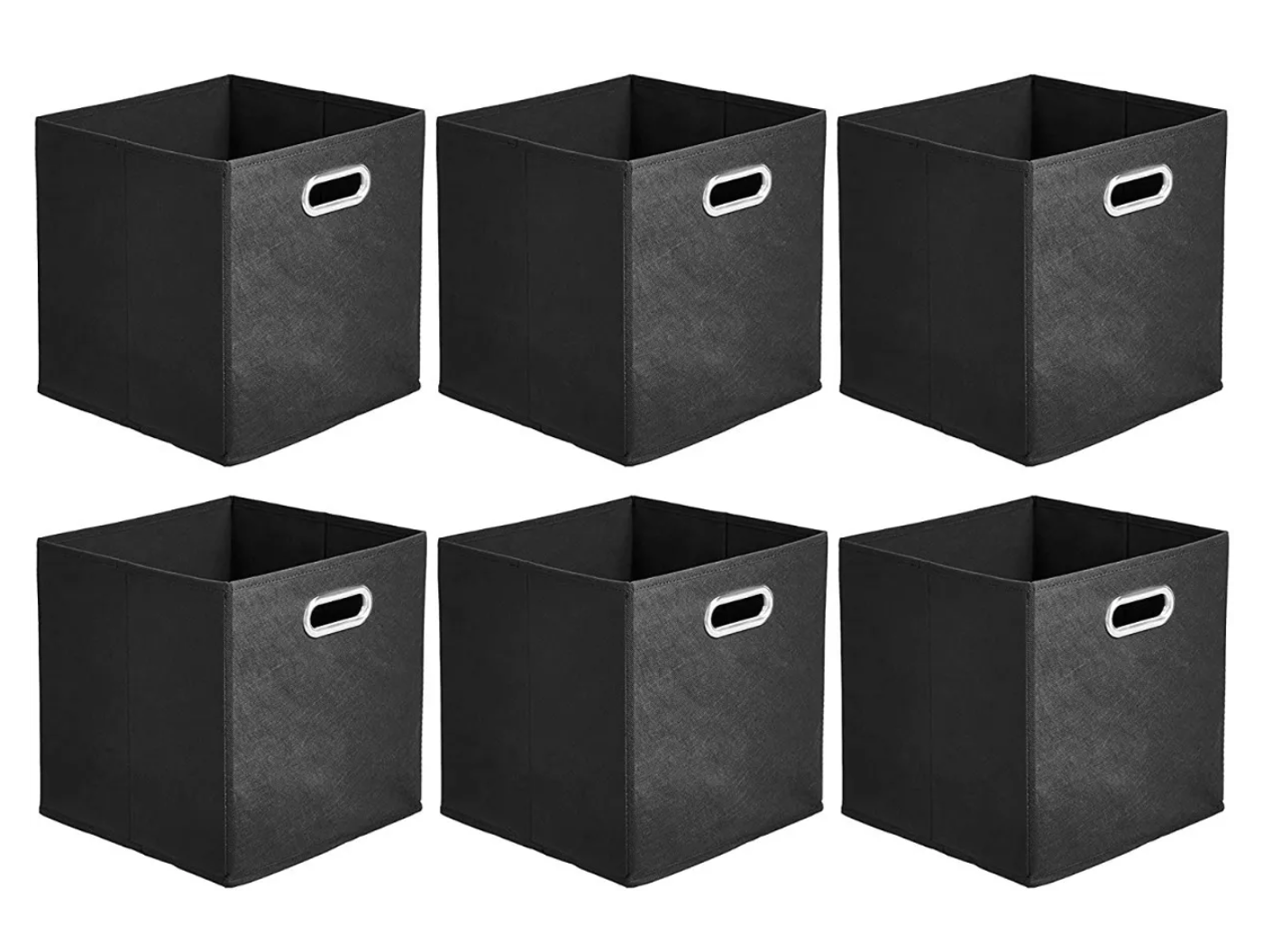 SET 6 CAJAS ASAS ORGANIZADORAS DE TELA PLEGABLES CUBOS - 1