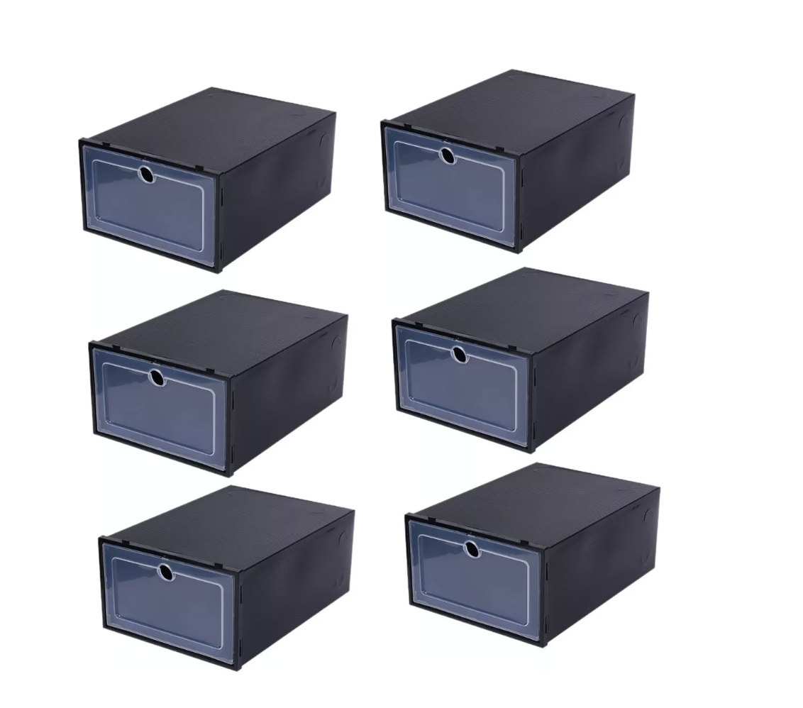 ORGANIZADORES ZAPATO CAJONES APILABLE GRANDE PACK 6 UNIDADES - 1