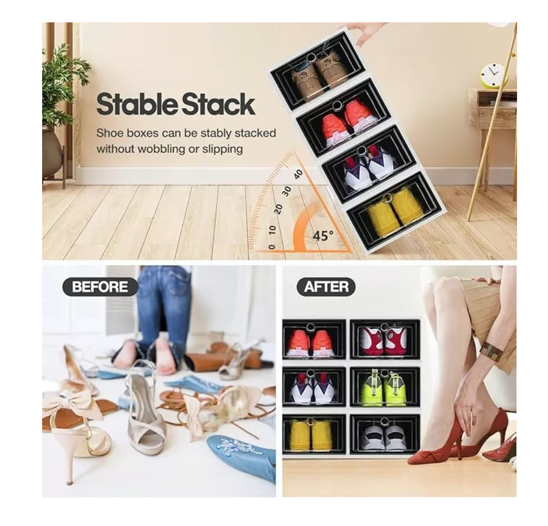 ORGANIZADORES ZAPATO CAJONES APILABLE GRANDE PACK 6 UNIDADES - 4