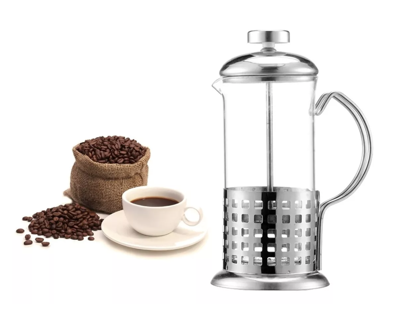 CAFETERAS PRENSA FRANCESAS CAFETERA ACERO INOXIDABLE 350 ML - 1