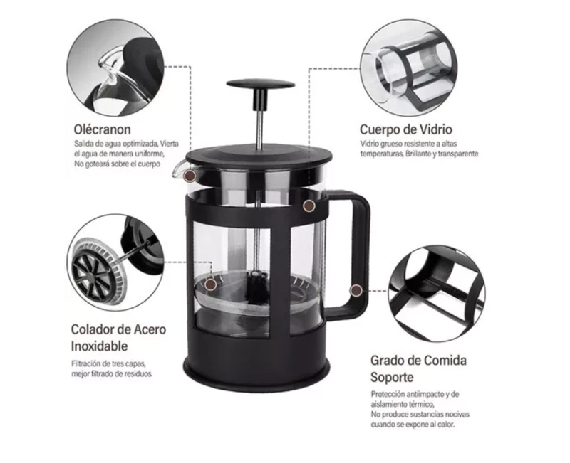 CAFETERA PRENSA FRANCESA, BRASIL CAFETERA 850 ML - 3
