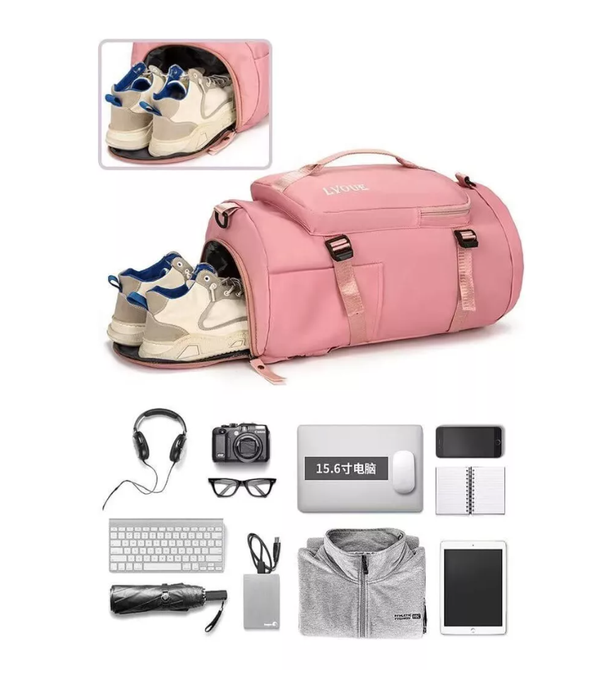 BOLSO DE VIAJE IMPERMEABLE MOCHILA MULTIUSOS HOMBRO GIMNASIO - 4