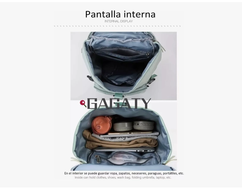 BOLSO DE VIAJE IMPERMEABLE MOCHILA MULTIUSOS - 5