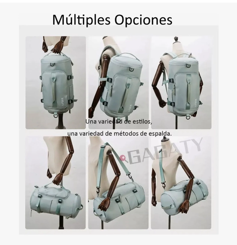 BOLSO DE VIAJE IMPERMEABLE MOCHILA MULTIUSOS - 6