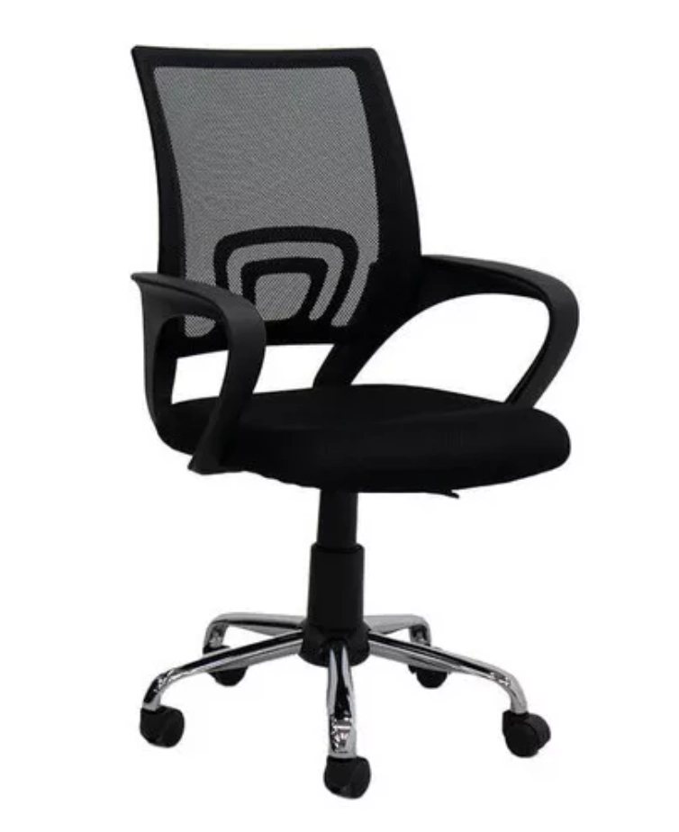 SILLA RIQUI NEGRO EJECUTIVA RIO ESCRITORIO REGULABLE NEGRA MESH RUEDAS - 1