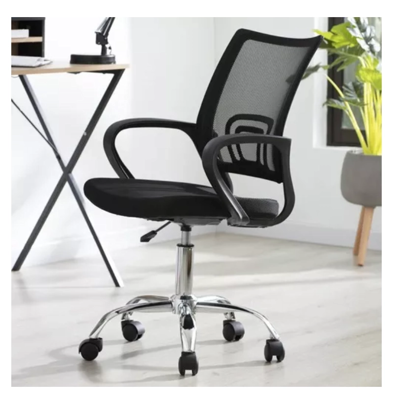 SILLA RIQUI NEGRO EJECUTIVA RIO ESCRITORIO REGULABLE NEGRA MESH RUEDAS - 7