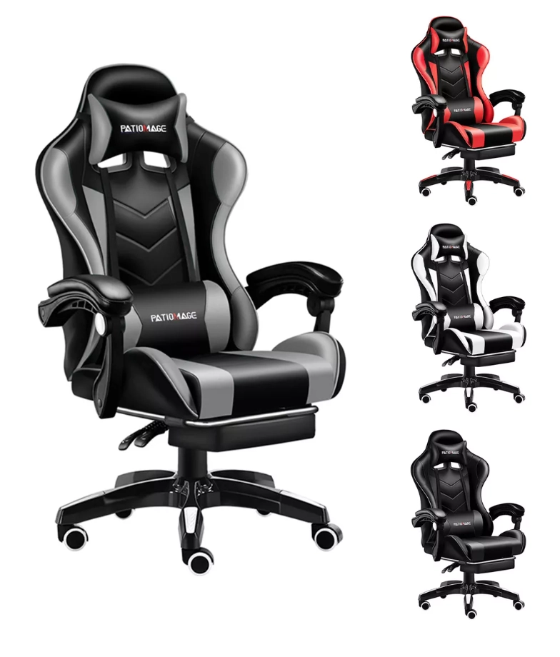 SILLA RIQUI GRIS GAMER VIDITA ERGONÓMICA NEGRO Y CON TAPIZADO DE POLIURETANO - 4