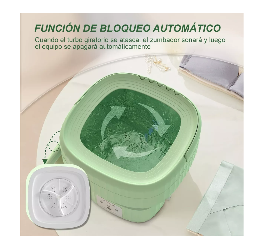 LAVADORA PORTÁTIL PLEGABLE DE SILICONA PARA VIAJES 6 L - 2
