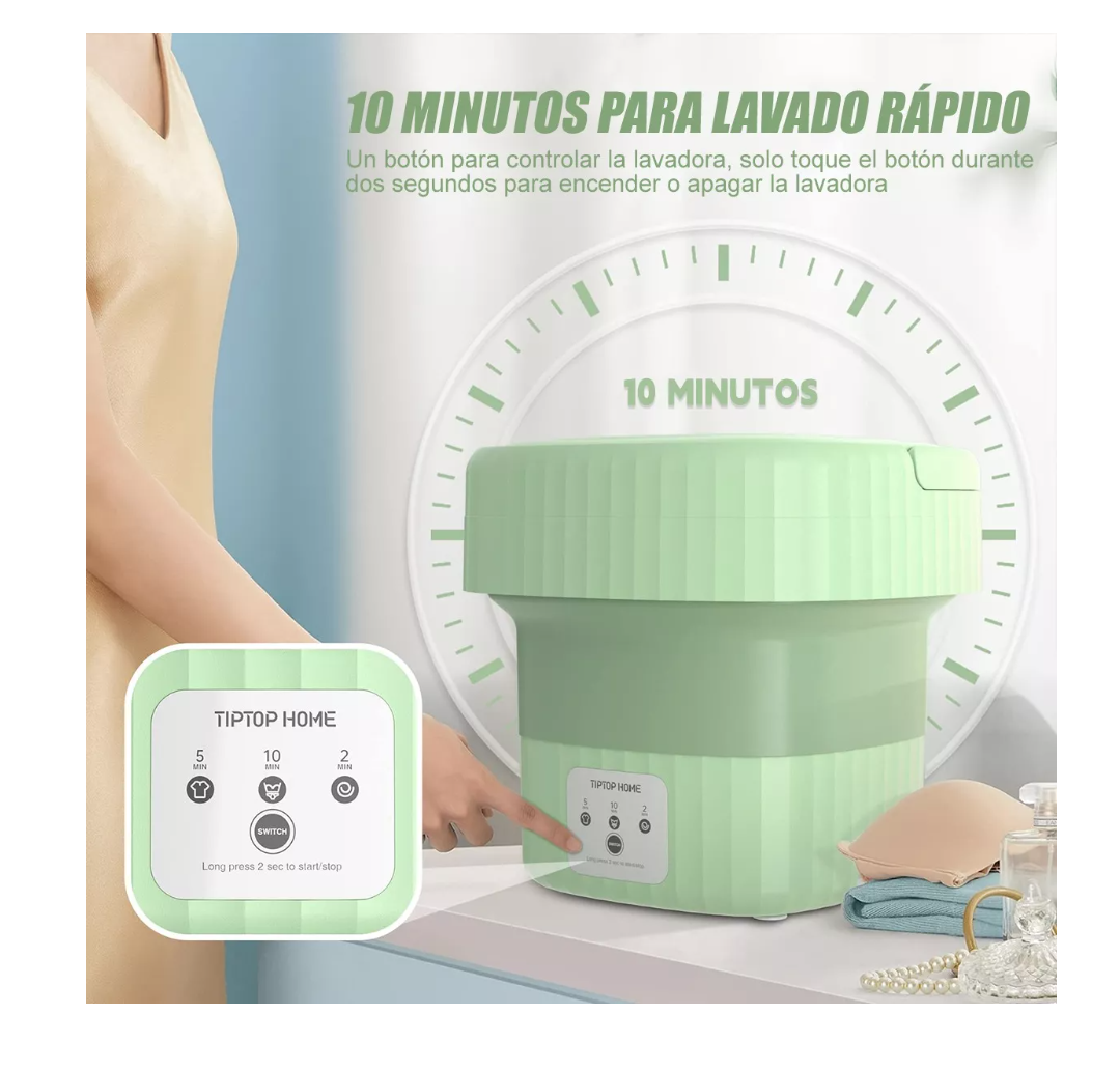 LAVADORA PORTÁTIL PLEGABLE DE SILICONA PARA VIAJES 6 L - 3