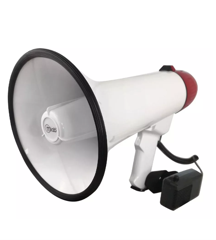 MEGÁFONO RIQUI MLAB 25W SIRENA GRABA VOZ RECARGABLE 500M - 2