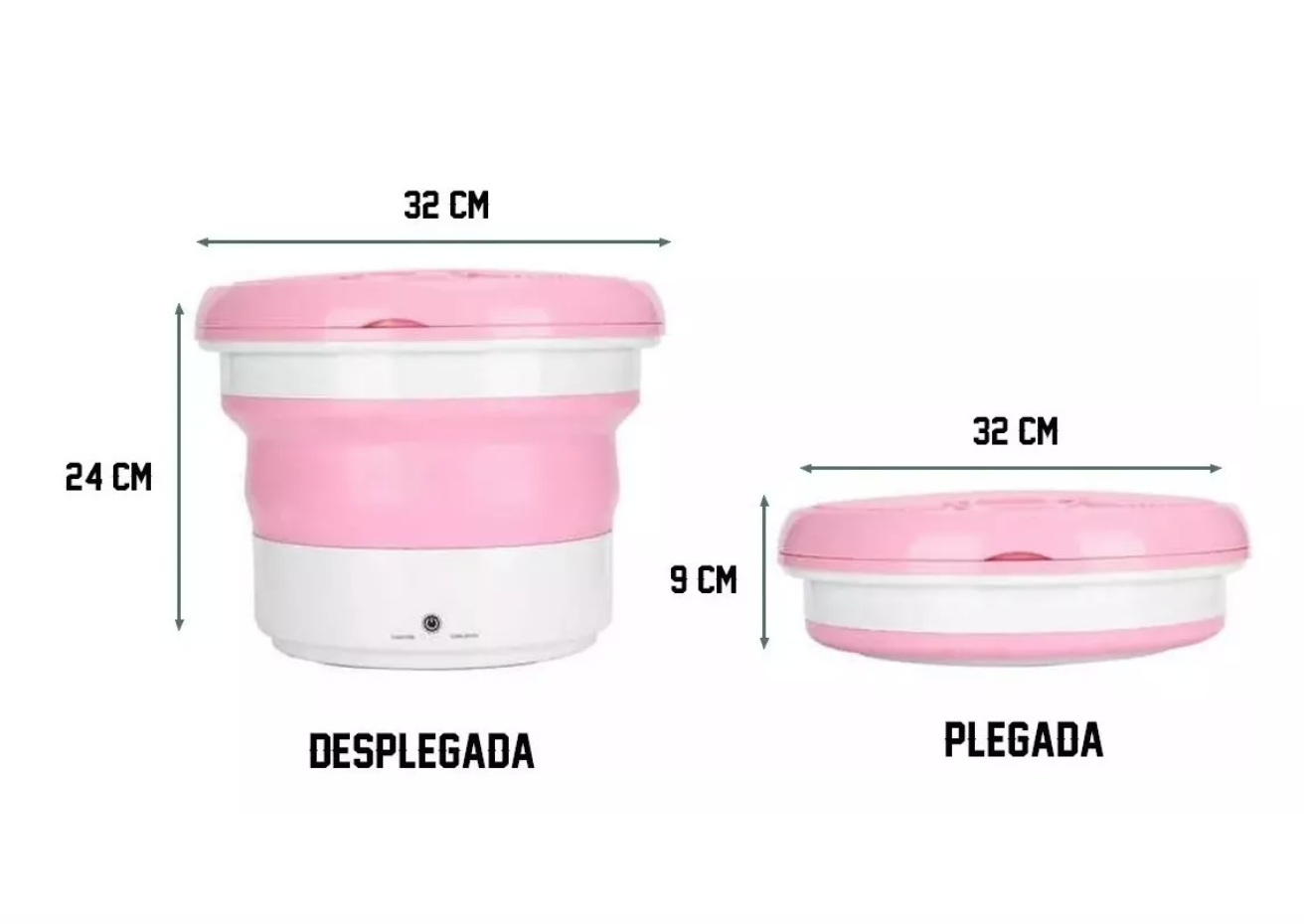 MINI LAVADORA PORTÁTIL PLEGABLE LAVADORA PLEGABLE 2 KG - 3