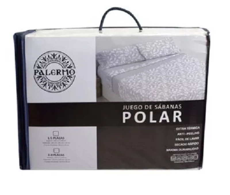 SET SÁBANAS RIQUI 1.5 PLAZAS POLAR GRIS - 4